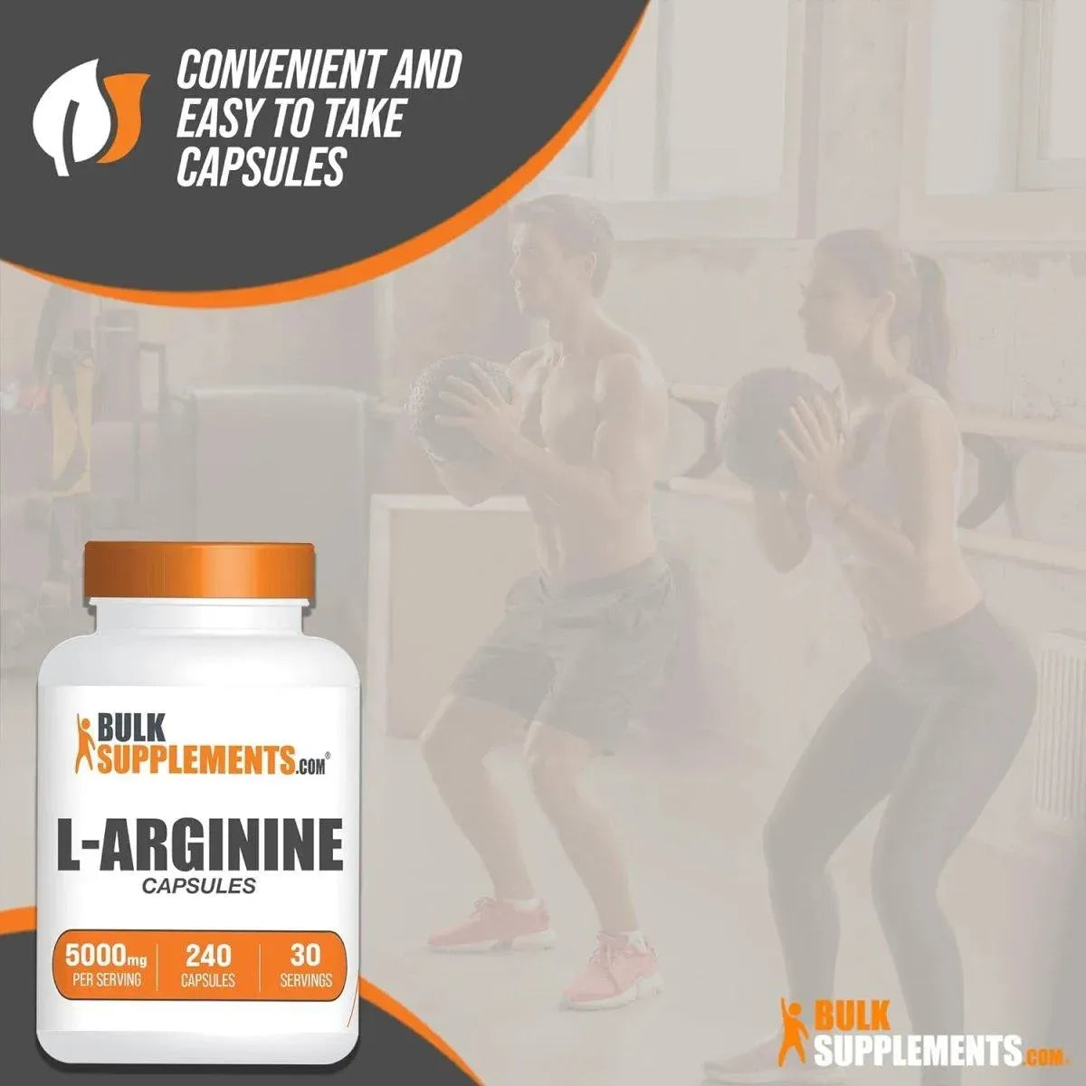 BULK SUPPLEMENTS - Bulk Supplements L-Arginine 5000Mg. 240 Capsulas - The Red Vitamin MX - Suplementos Alimenticios - {{ shop.shopifyCountryName }}