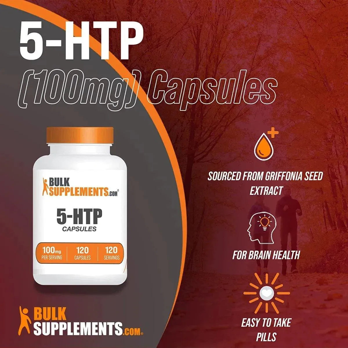 BULK SUPPLEMENTS - BULKSUPPLEMENTS 5-HTP 100mg 5-Hydroxytryptophan 120 Capsulas - The Red Vitamin MX - Suplementos Alimenticios - {{ shop.shopifyCountryName }}
