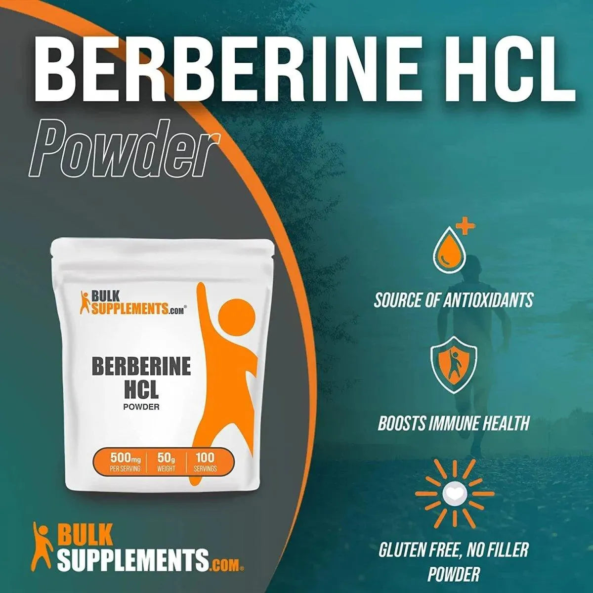BULK SUPPLEMENTS - BULKSUPPLEMENTS Berberine HCl Powder 500Mg. 50Gr. - The Red Vitamin MX - Suplementos Alimenticios - {{ shop.shopifyCountryName }}