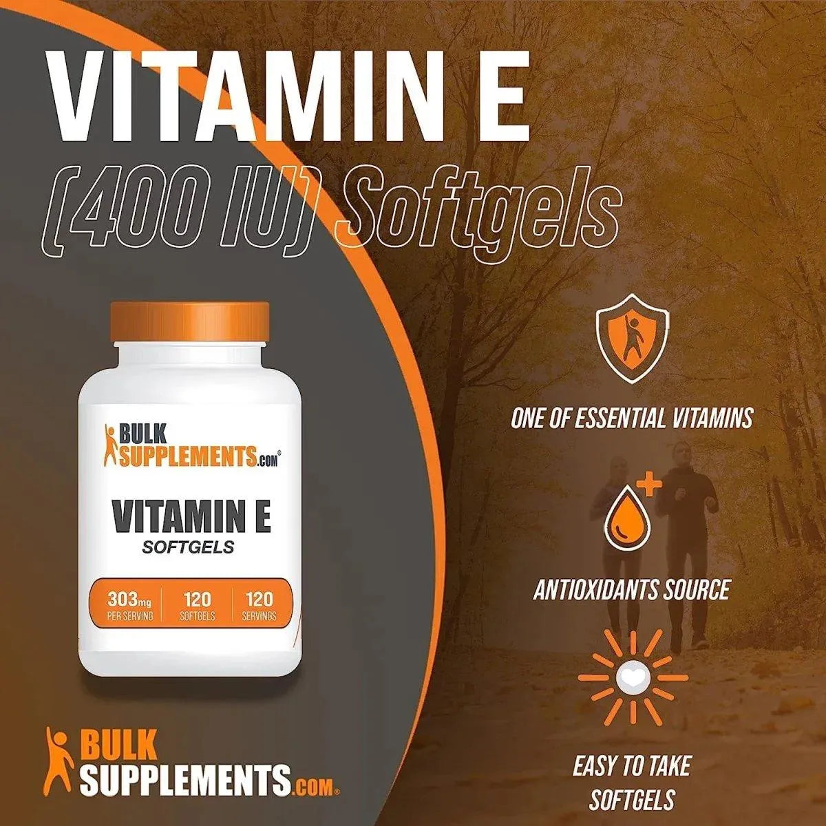 BULK SUPPLEMENTS - BulkSupplements Vitamin E 400 IU 303Gr. 120 Capsulas Blandas - The Red Vitamin MX - Suplementos Alimenticios - {{ shop.shopifyCountryName }}