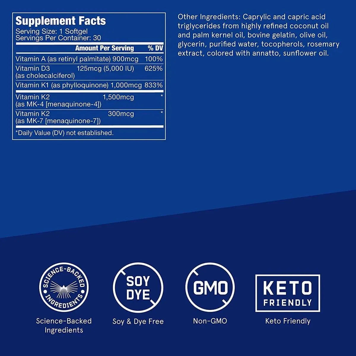 BULLETPROOF - Bulletproof Vitamins A-D-K 30 Capsulas Blandas - The Red Vitamin MX - Suplementos Alimenticios - {{ shop.shopifyCountryName }}