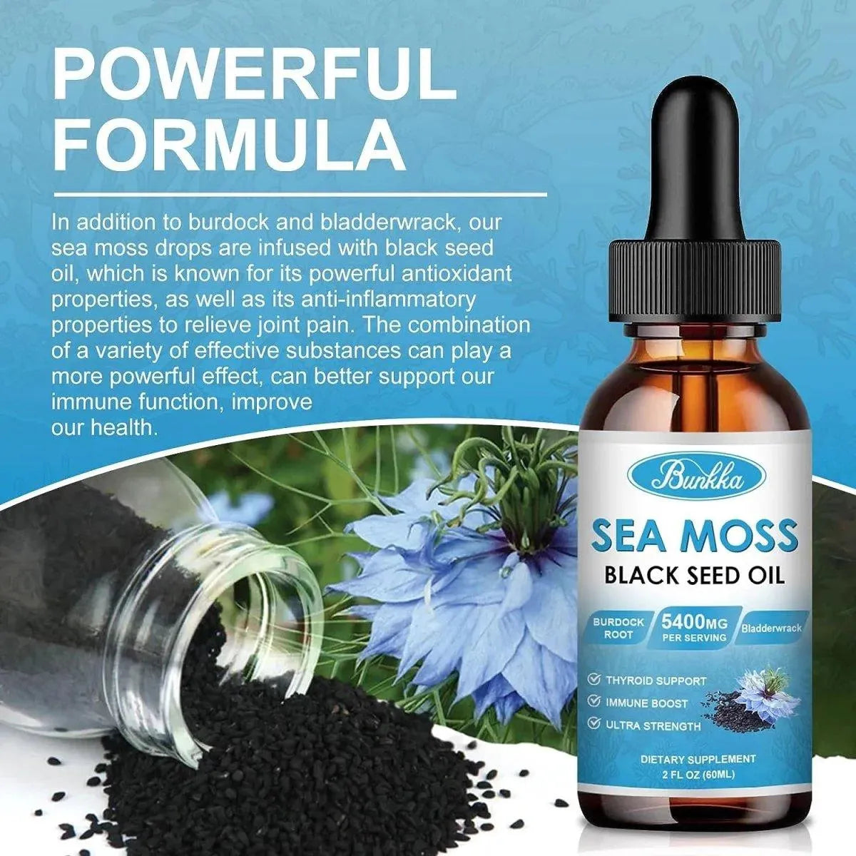 BUNKKA - Bunkka Sea Moss Oil 3000Mg. 60Ml. - The Red Vitamin MX - Suplementos Alimenticios - {{ shop.shopifyCountryName }}