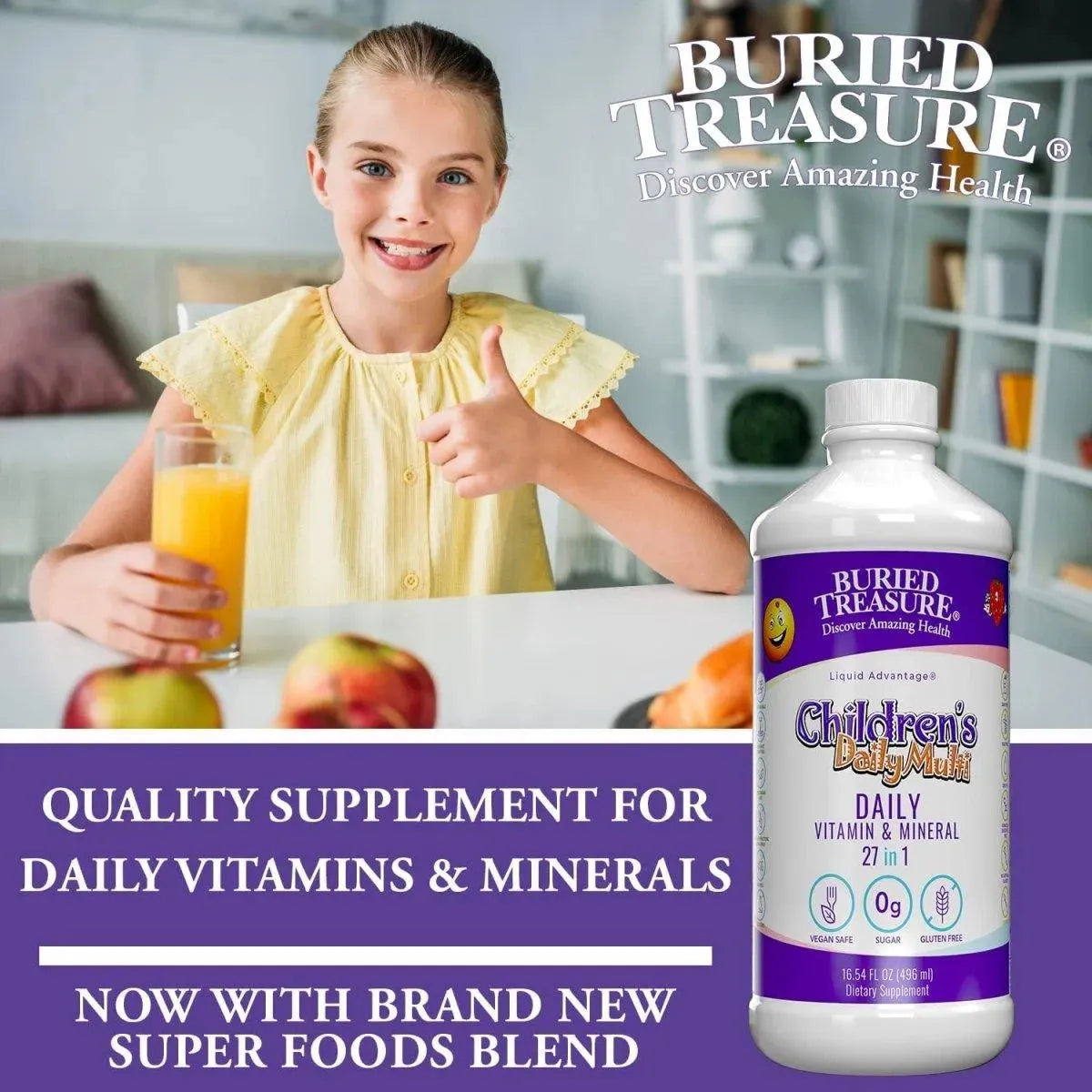 BURIED TREASURE - Buried Treasure Children’s Daily Multivitamin 496Ml. - The Red Vitamin MX - Suplementos Alimenticios - {{ shop.shopifyCountryName }}