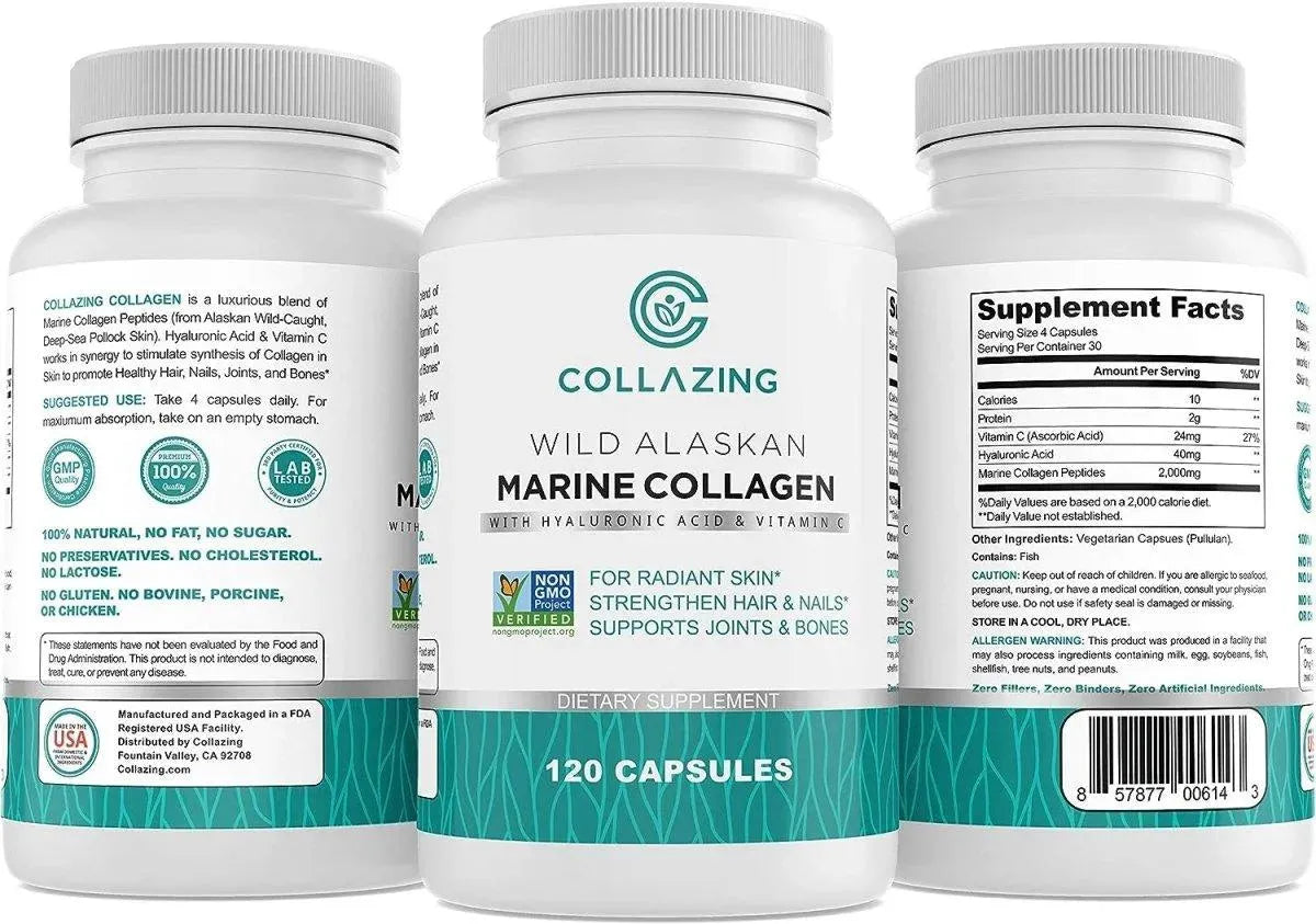 C COLLAZING - C COLLAZING Alaskan Wild-Caught Marine Collagen 120 Capsulas - The Red Vitamin MX - Suplementos Alimenticios - {{ shop.shopifyCountryName }}