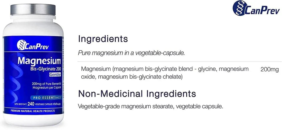 CANPREV - CanPrev Magnesium Bis-Glycinate 200 Gentle 240 Capsulas - The Red Vitamin MX - Suplementos Alimenticios - {{ shop.shopifyCountryName }}
