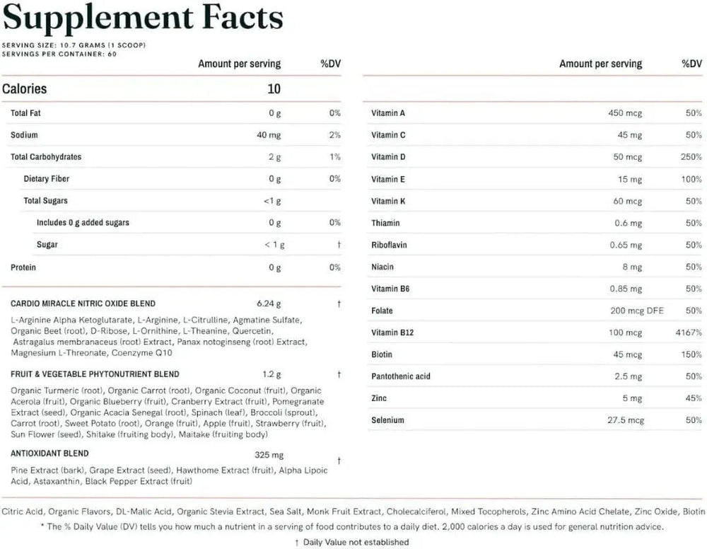 CARDIO MIRACLE - Cardio Miracle The Complete Nitric Oxide Solution Nutritional Heart 60 Servicios - The Red Vitamin MX - Suplementos Alimenticios - {{ shop.shopifyCountryName }}