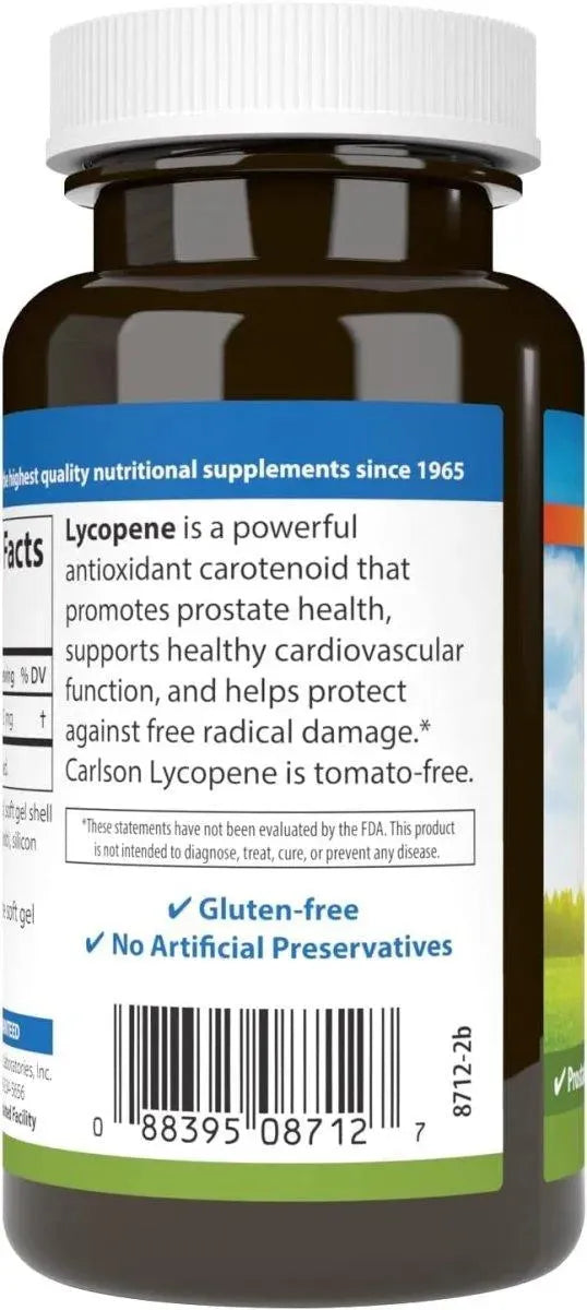 CARLSON - Carlson Lycopene 15Mg. 180 Capsulas Blandas - The Red Vitamin MX - Suplementos Alimenticios - {{ shop.shopifyCountryName }}