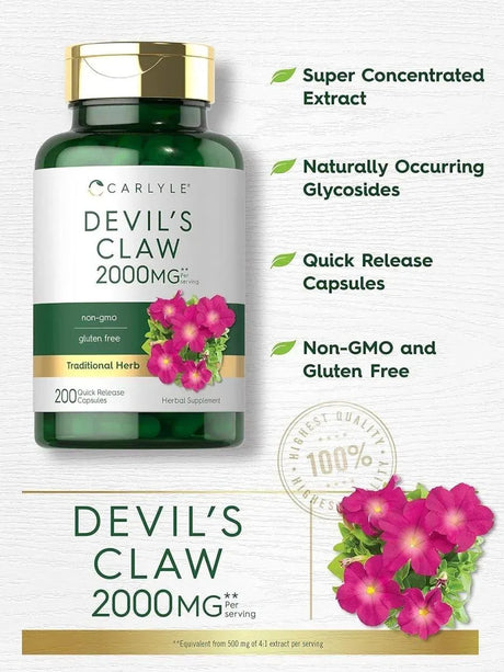 CARLYLE - Carlyle Devils Claw 2000Mg. 200 Capsulas - The Red Vitamin MX - Suplementos Alimenticios - {{ shop.shopifyCountryName }}