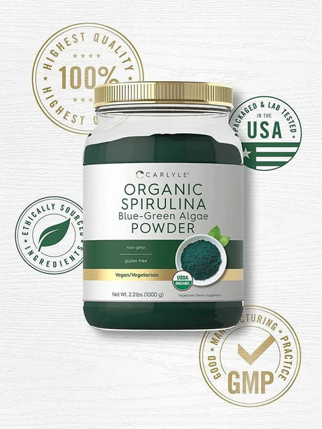 CARLYLE - Carlyle Organic Spirulina Powder 1000Gr. - The Red Vitamin MX - Suplementos Alimenticios - {{ shop.shopifyCountryName }}
