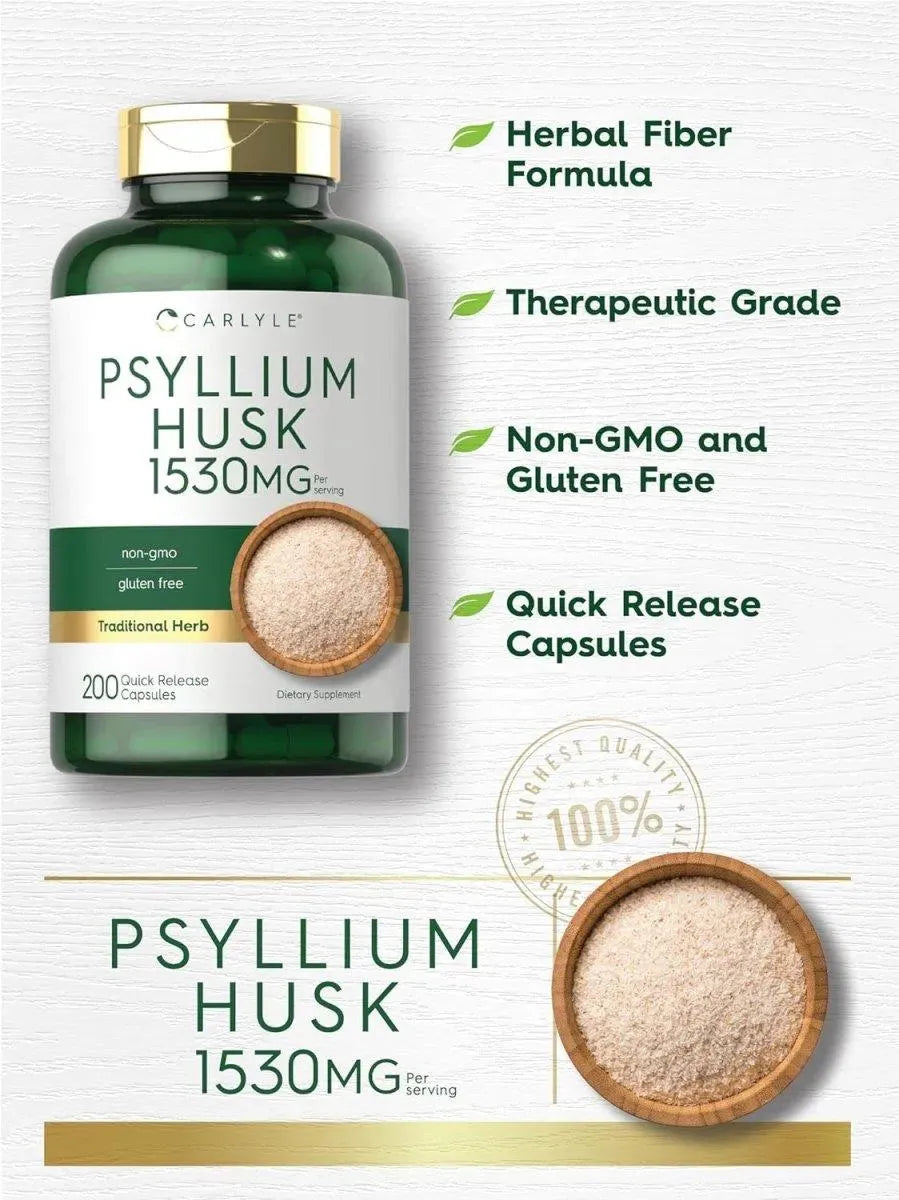 CARLYLE - Carlyle Psyllium Husk 1530Mg. 200 Capsulas - The Red Vitamin MX - Suplementos Alimenticios - {{ shop.shopifyCountryName }}