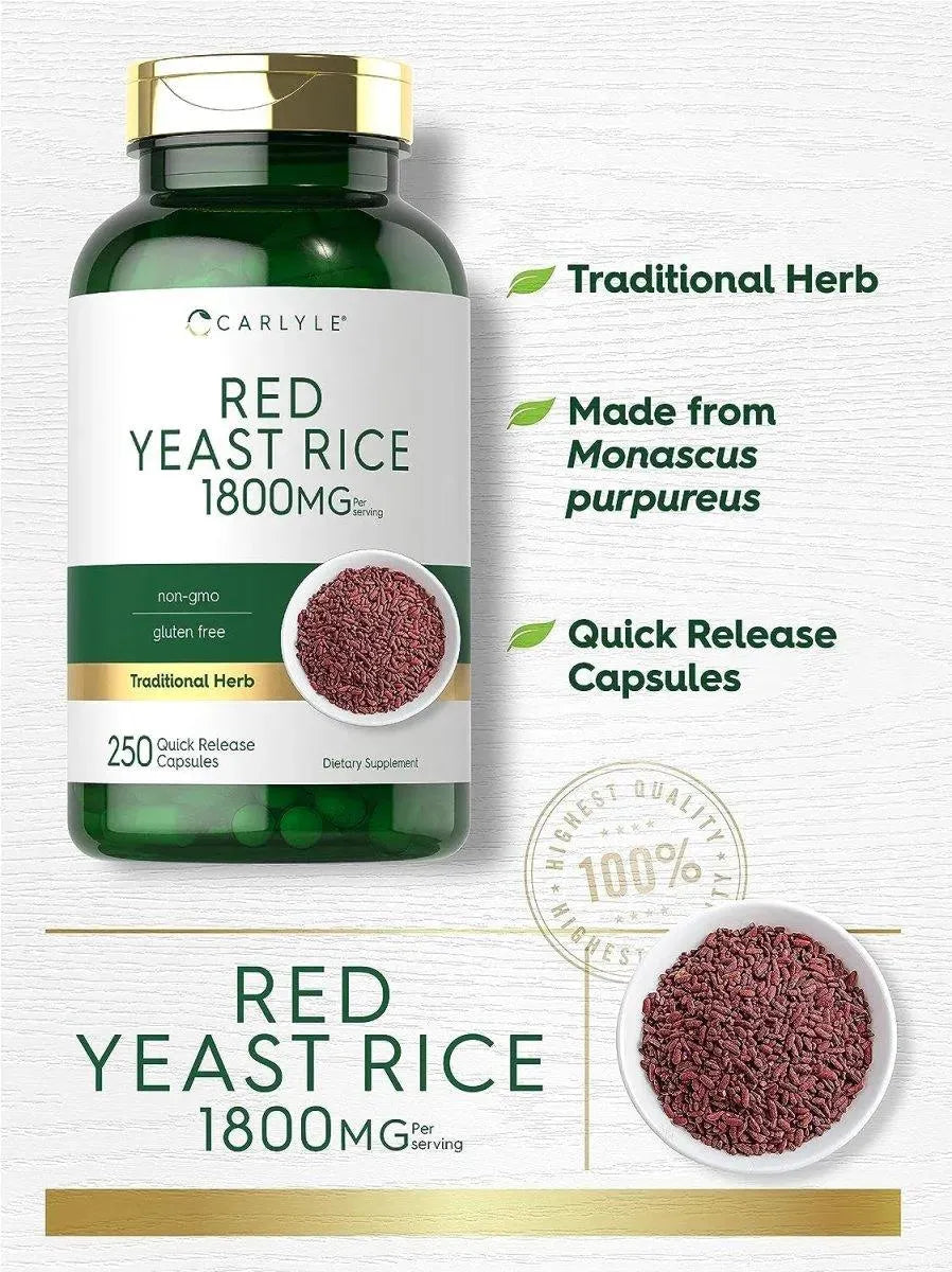 CARLYLE - Carlyle Red Yeast Rice 1800Mg. 250 Capsulas - The Red Vitamin MX - Suplementos Alimenticios - {{ shop.shopifyCountryName }}