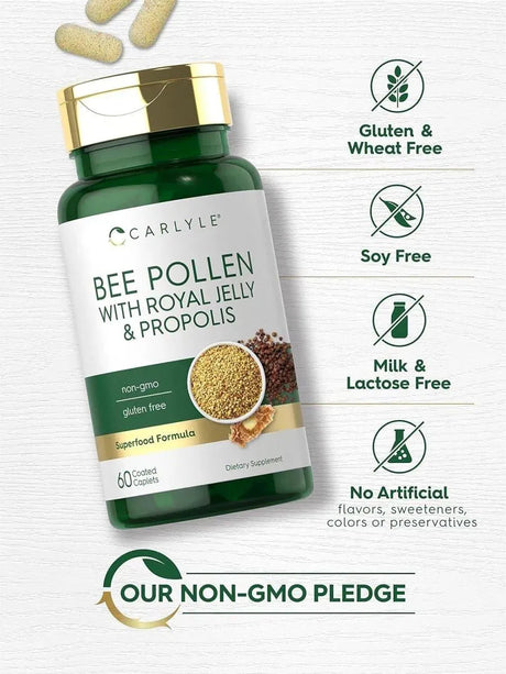 CARLYLE - Carlyle Royal Jelly Propolis & Bee Pollen 60 Capsulas - The Red Vitamin MX - Suplementos Alimenticios - {{ shop.shopifyCountryName }}