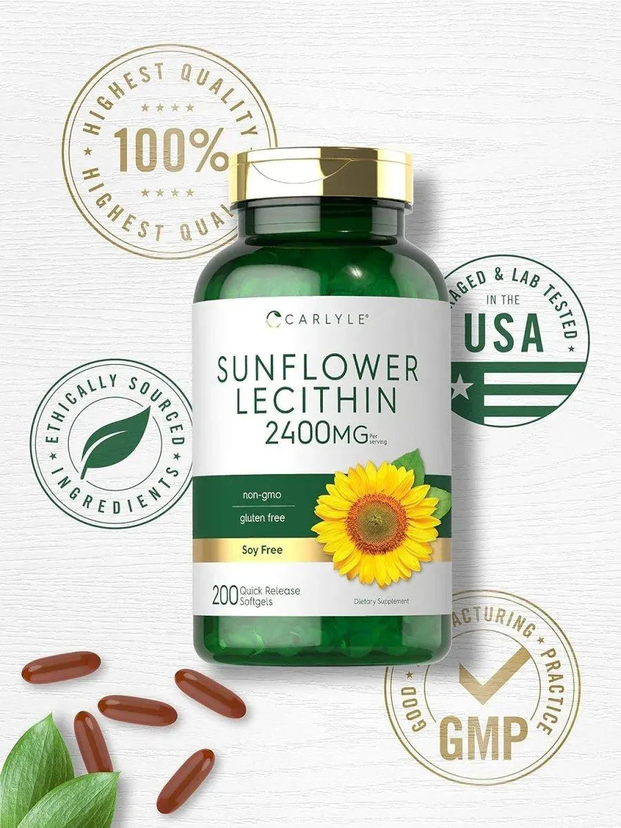 CARLYLE - Carlyle Sunflower Lecithin 2400Mg. 200 Capsulas Blandas - The Red Vitamin MX - Suplementos Alimenticios - {{ shop.shopifyCountryName }}