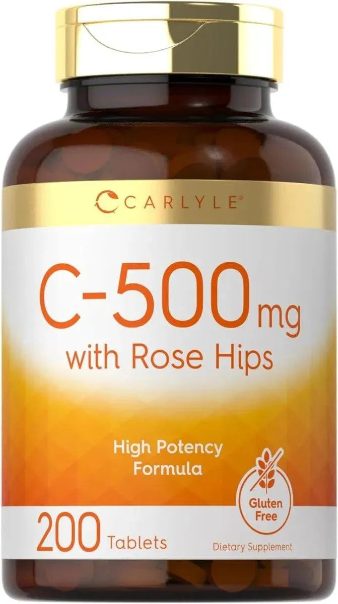 CARLYLE - Carlyle Vitamin C with Rose HIPS 500Mg. 200 Tabletas - The Red Vitamin MX - Suplementos Alimenticios - {{ shop.shopifyCountryName }}