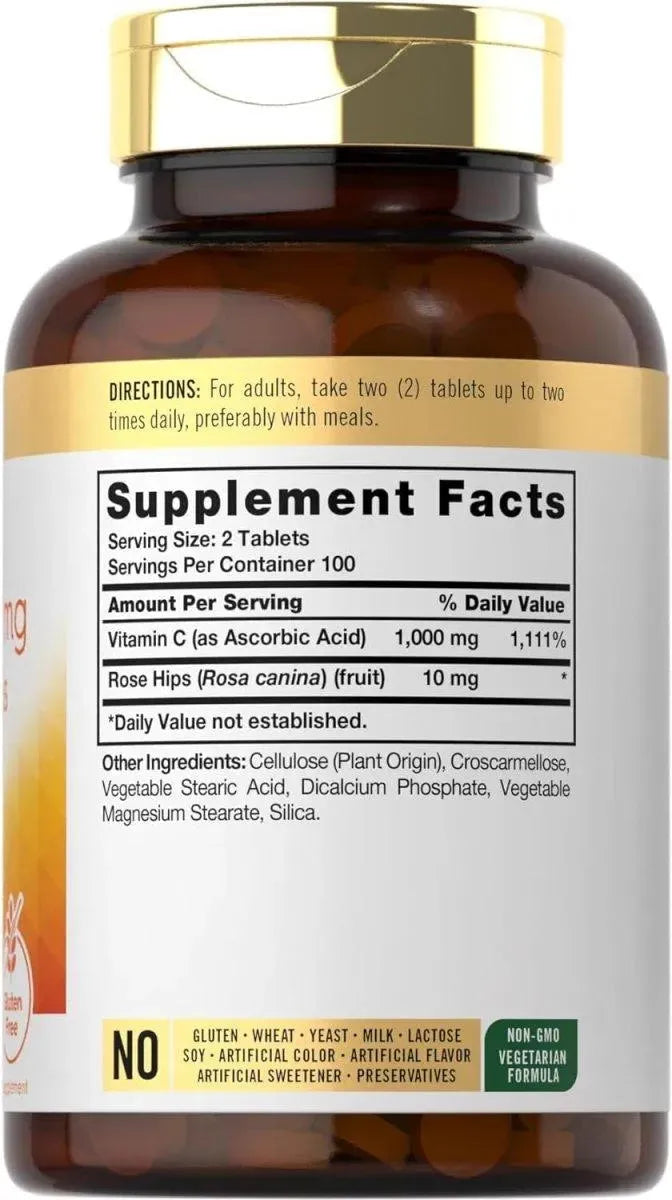 CARLYLE - Carlyle Vitamin C with Rose HIPS 500Mg. 200 Tabletas - The Red Vitamin MX - Suplementos Alimenticios - {{ shop.shopifyCountryName }}