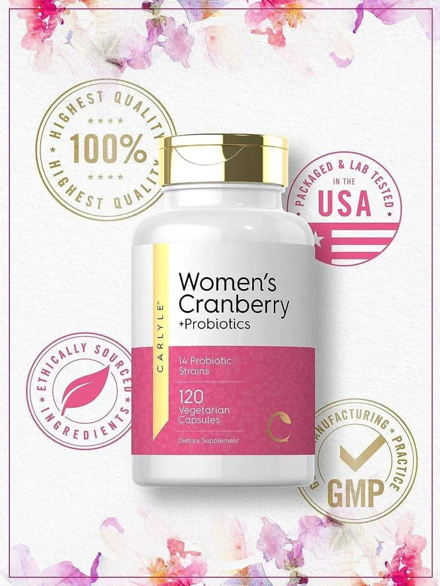 CARLYLE - Carlyle Women's Cranberry Plus Probiotics 120 Capsulas - The Red Vitamin MX - Suplementos Alimenticios - {{ shop.shopifyCountryName }}