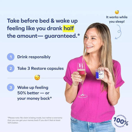 CHEERS - Cheers Restore Supplement with DHM + L-Cysteine 36 Capsulas 2 Pack - The Red Vitamin MX - Suplementos Alimenticios - {{ shop.shopifyCountryName }}