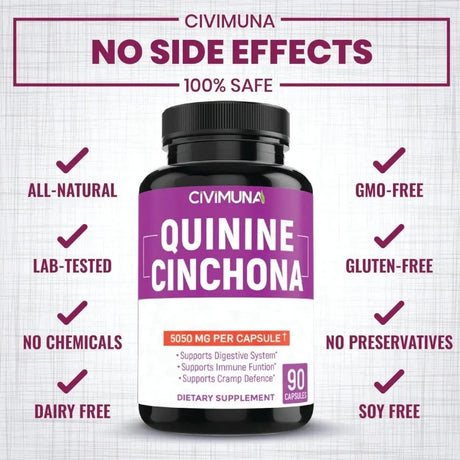 CIVIMUNA - CIVIMUNA Quinine Cinchona Bark 5050Mg. 90 Capsulas - The Red Vitamin MX - Suplementos Alimenticios - {{ shop.shopifyCountryName }}