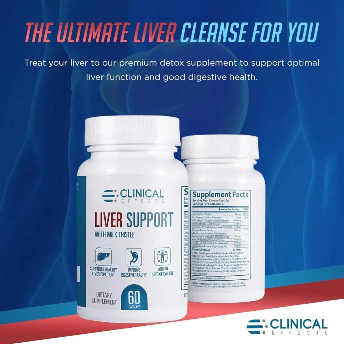 CLINICAL EFFECTS - Clinical Effects: Liver Support 60 Capsulas - The Red Vitamin MX - Suplementos Alimenticios - {{ shop.shopifyCountryName }}