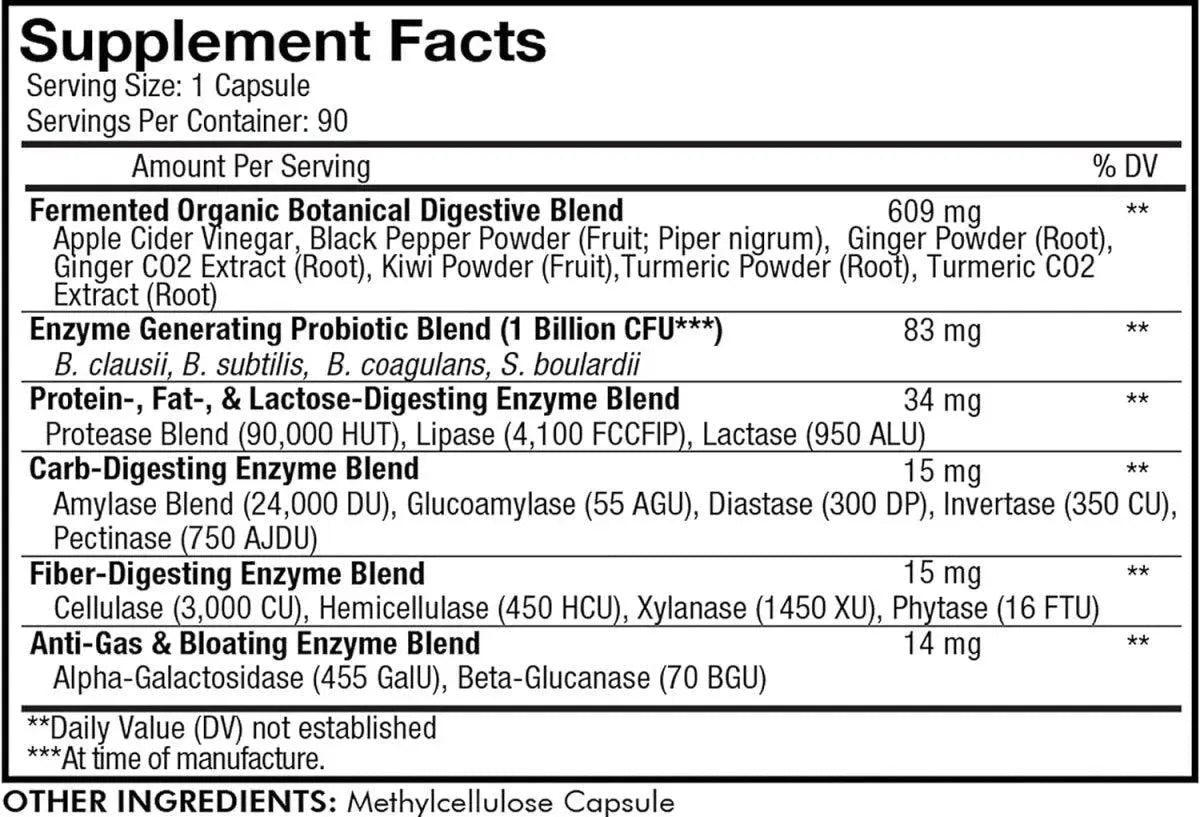 CODEAGE - Codeage Digestive Enzymes 180 Capsulas - The Red Vitamin MX - Suplementos Alimenticios - {{ shop.shopifyCountryName }}