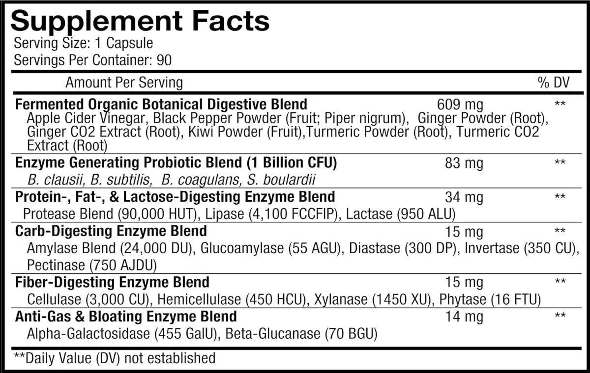 CODEAGE - Codeage Digestive Enzymes 90 Capsulas - The Red Vitamin MX - Suplementos Alimenticios - {{ shop.shopifyCountryName }}