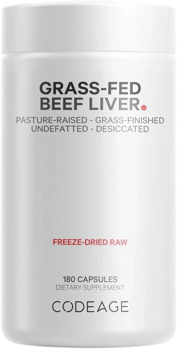 CODEAGE - Codeage Grass Fed Beef Liver 180 Capsulas - The Red Vitamin MX - Suplementos Alimenticios - {{ shop.shopifyCountryName }}