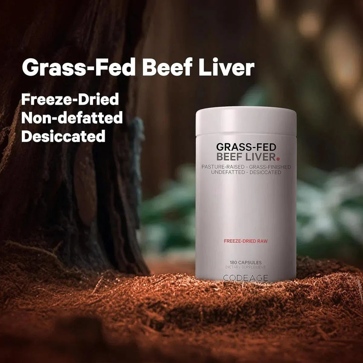 CODEAGE - Codeage Grass Fed Beef Liver 180 Capsulas - The Red Vitamin MX - Suplementos Alimenticios - {{ shop.shopifyCountryName }}