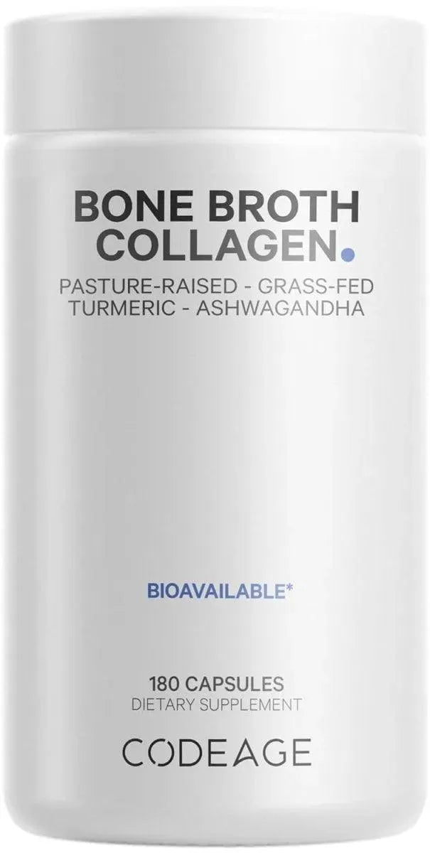 CODEAGE - Codeage Organic Bone Broth Collagen Peptides 180 Capsulas - The Red Vitamin MX - Suplementos Alimenticios - {{ shop.shopifyCountryName }}