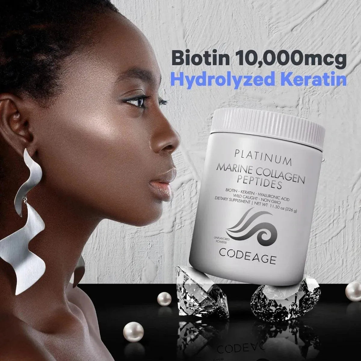 CODEAGE - Codeage Platinum Marine Collagen Protein Powder Supplement 326Gr. - The Red Vitamin MX - Suplementos Alimenticios - {{ shop.shopifyCountryName }}