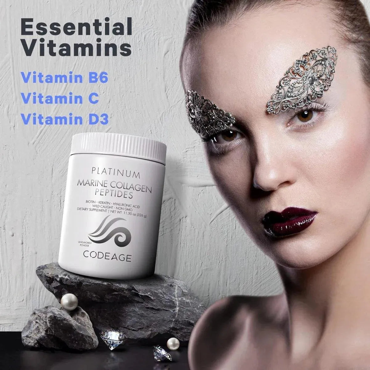 CODEAGE - Codeage Platinum Marine Collagen Protein Powder Supplement 326Gr. - The Red Vitamin MX - Suplementos Alimenticios - {{ shop.shopifyCountryName }}