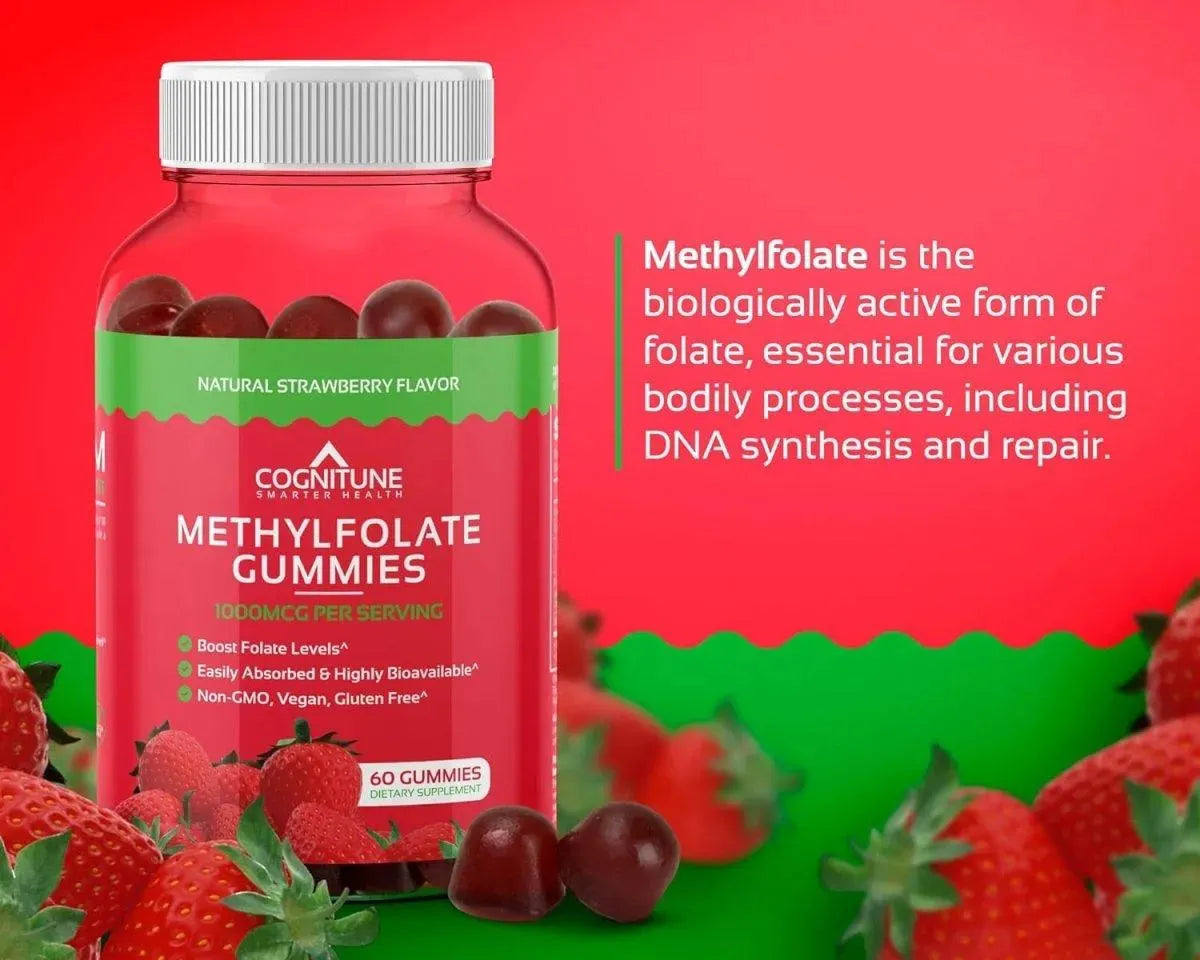 COGNITUNE - CogniTune Methylfolate Gummies 60 Gomitas - The Red Vitamin MX - Suplementos Alimenticios - {{ shop.shopifyCountryName }}