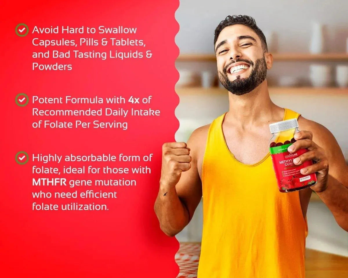 COGNITUNE - CogniTune Methylfolate Gummies 60 Gomitas - The Red Vitamin MX - Suplementos Alimenticios - {{ shop.shopifyCountryName }}