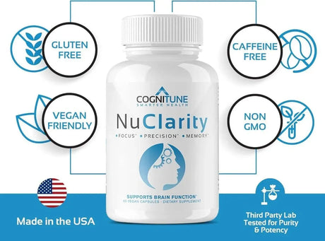 COGNITUNE - CogniTune NuClarity Premium Nootropic Brain Supplement 60 Capsulas - The Red Vitamin MX - Suplementos Alimenticios - {{ shop.shopifyCountryName }}