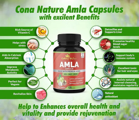 CONA NATURE - Cona Nature Organic Amla 2250Mg. 120 Capsulas - The Red Vitamin MX - Suplementos Alimenticios - {{ shop.shopifyCountryName }}