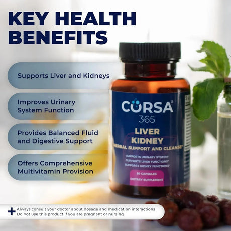 CORSA365 - CORSA365 Liver and Kidney Cleanse & Support Herbal Complex 60 Capsulas - The Red Vitamin MX - Suplementos Alimenticios - {{ shop.shopifyCountryName }}