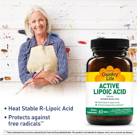 COUNTRY LIFE - Country Life Active Lipoic Acid 300Mg. 60 Tabletas - The Red Vitamin MX - Suplementos Alimenticios - {{ shop.shopifyCountryName }}