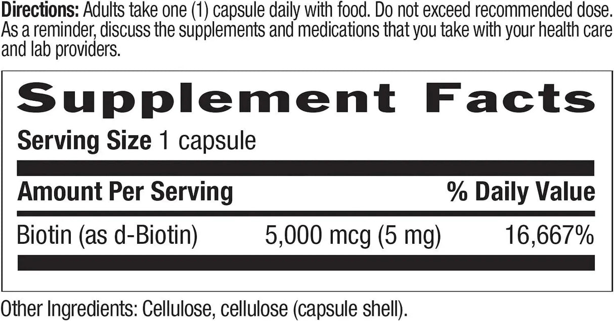 COUNTRY LIFE - Country Life Biotin High Potency 5Mg. 120 Capsulas - The Red Vitamin MX - Suplementos Alimenticios - {{ shop.shopifyCountryName }}