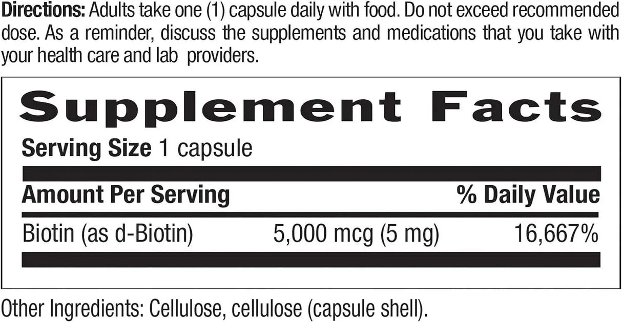 COUNTRY LIFE - Country Life Biotin High Potency 5Mg. 60 Capsulas - The Red Vitamin MX - Suplementos Alimenticios - {{ shop.shopifyCountryName }}