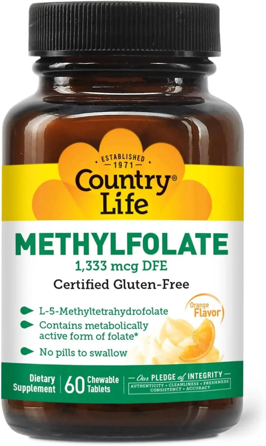 COUNTRY LIFE - Country Life Chewable Methylfolate 1,333mcg 60 Tabletas Masticables - The Red Vitamin MX - Suplementos Alimenticios - {{ shop.shopifyCountryName }}