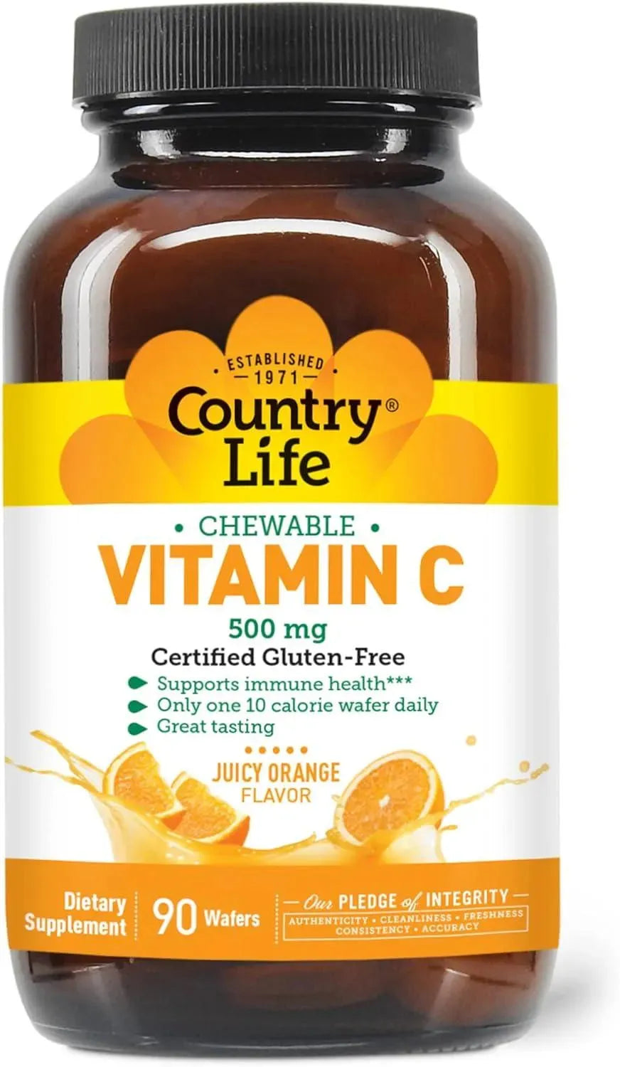 COUNTRY LIFE - Country Life Chewable Vitamin C 90 Tabletas Masticables - The Red Vitamin MX - Suplementos Alimenticios - {{ shop.shopifyCountryName }}