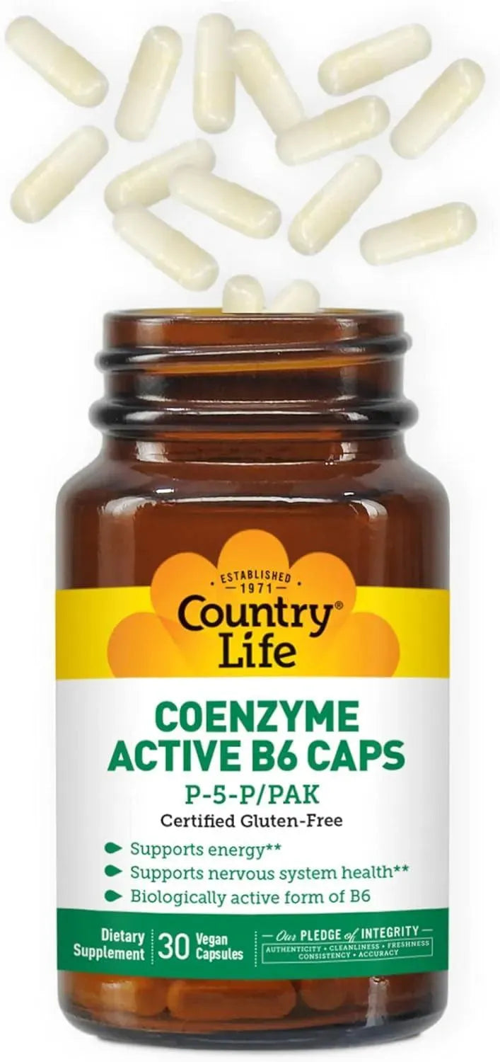 COUNTRY LIFE - Country Life Coenzyme Active B-6 50Mg. 30 Capsulas - The Red Vitamin MX - Suplementos Alimenticios - {{ shop.shopifyCountryName }}