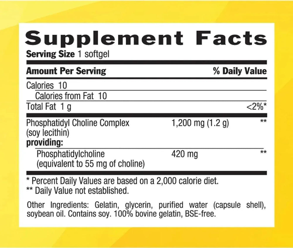 COUNTRY LIFE - Country Life Phosphatidyl Choline Complex 1200Mg. 200 Capsulas Blandas - The Red Vitamin MX - Suplementos Alimenticios - {{ shop.shopifyCountryName }}