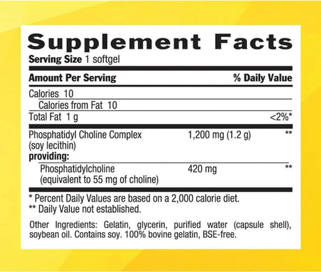 COUNTRY LIFE - Country Life Phosphatidyl Choline Complex 1200Mg. 200 Capsulas Blandas - The Red Vitamin MX - Suplementos Alimenticios - {{ shop.shopifyCountryName }}