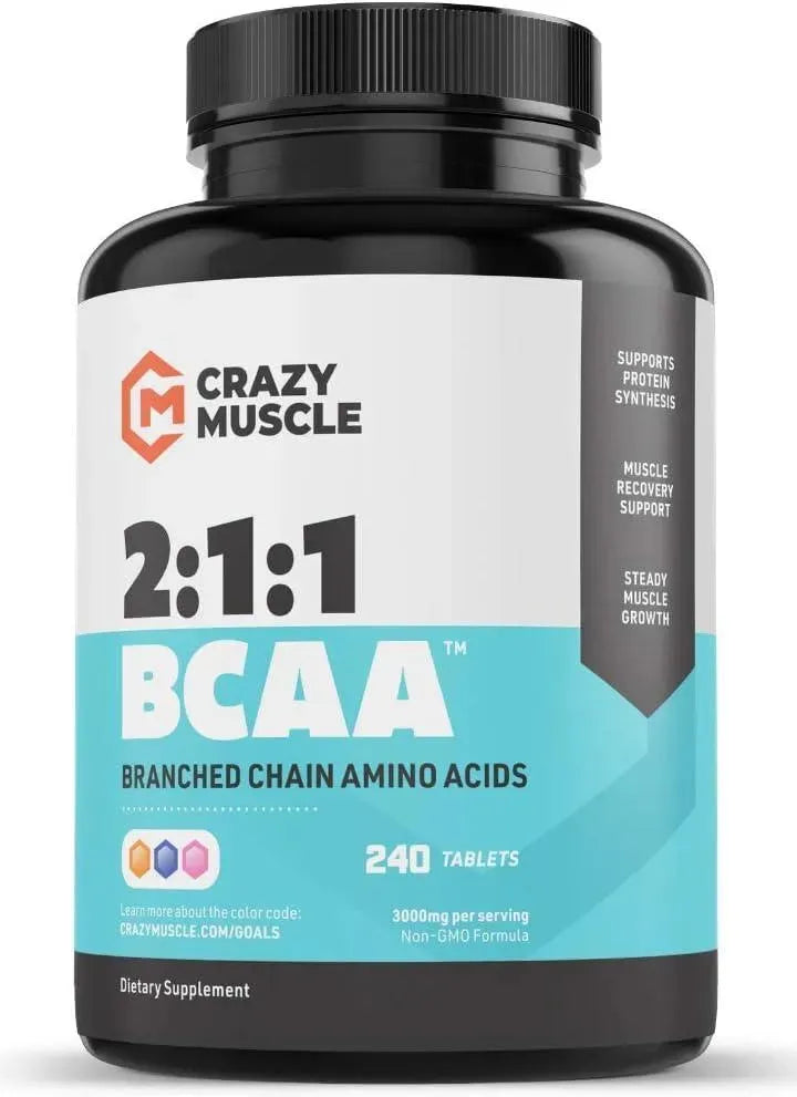CRAZY MUSCLE - Crazy Muscle 3000Mg. BCAA 240 Tabletas - The Red Vitamin MX - Suplementos Alimenticios - {{ shop.shopifyCountryName }}