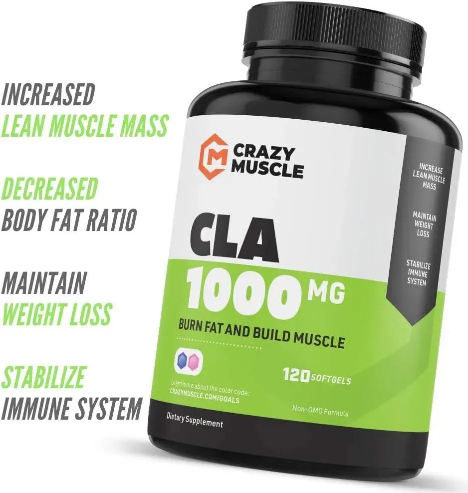 CRAZY MUSCLE - Crazy Muscle Keto Friendly CLA Supplement 120 Capsulas Blandas - The Red Vitamin MX - Suplementos Alimenticios - {{ shop.shopifyCountryName }}