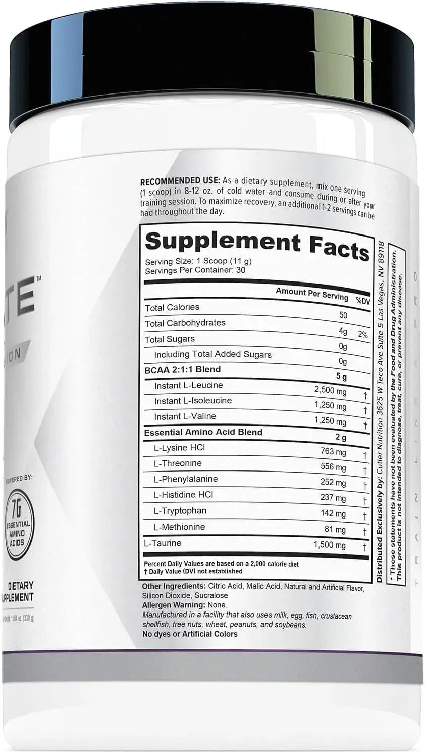 CUTLER NUTRITION - Cutler Nutrition Generate EAA and BCAA Powder BlackBerry Lemonade 30 Servicios 330Gr. - The Red Vitamin MX - Suplementos Alimenticios - {{ shop.shopifyCountryName }}