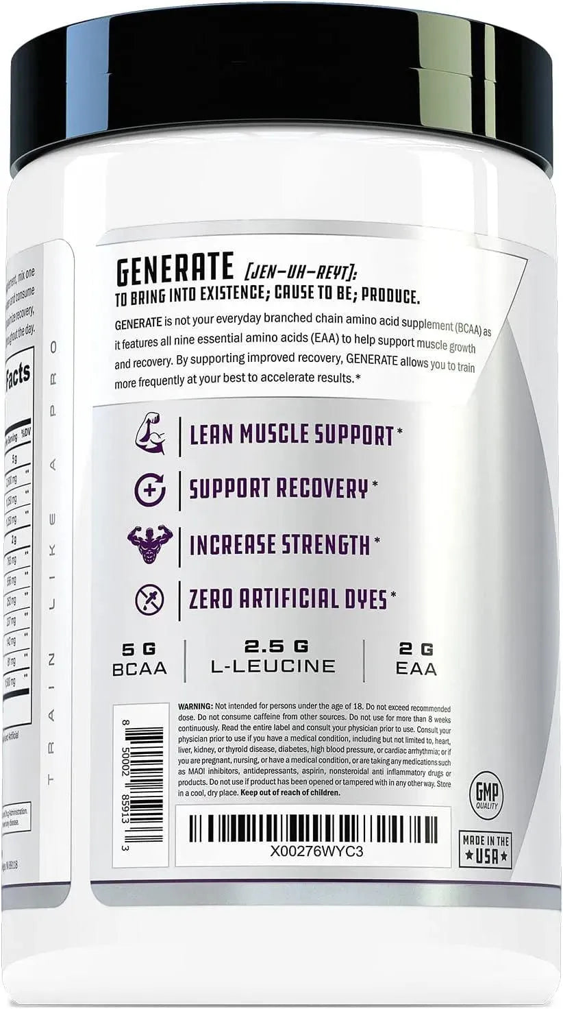 CUTLER NUTRITION - Cutler Nutrition Generate EAA and BCAA Powder BlackBerry Lemonade 30 Servicios 330Gr. - The Red Vitamin MX - Suplementos Alimenticios - {{ shop.shopifyCountryName }}