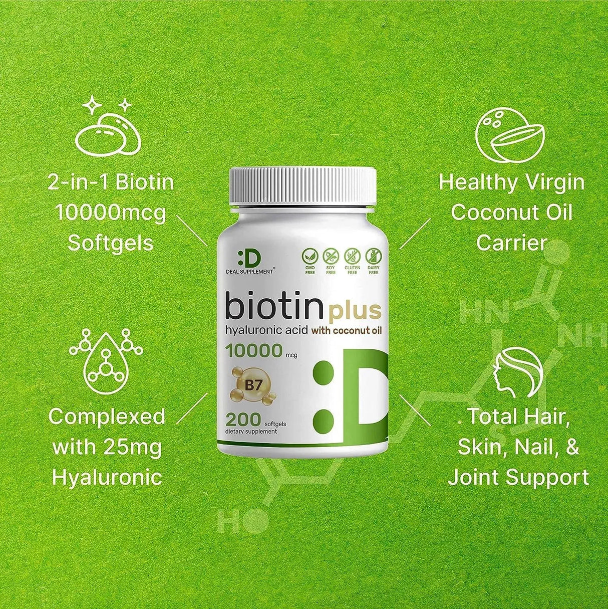 DEAL SUPPLEMENT - Deal Supplement Biotin 10000 mcg 200 Capsulas - The Red Vitamin MX - Suplementos Alimenticios - {{ shop.shopifyCountryName }}