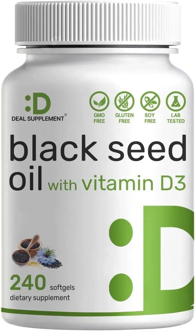 DEAL SUPPLEMENT - DEAL SUPPLEMENT Black Seed Oil with Vitamin D3 240 Capsulas Blandas - The Red Vitamin MX - Suplementos Alimenticios - {{ shop.shopifyCountryName }}