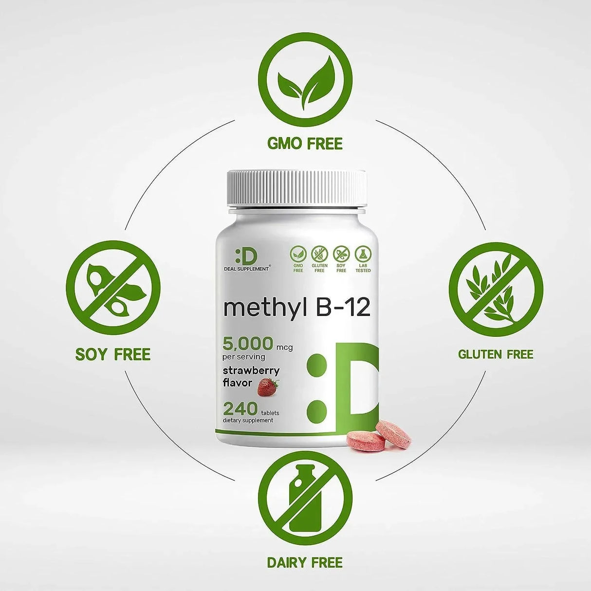 DEAL SUPPLEMENT - Deal Supplement Methyl B-12 5000mcg 240 Tabletas Masticables - The Red Vitamin MX - Suplementos Alimenticios - {{ shop.shopifyCountryName }}